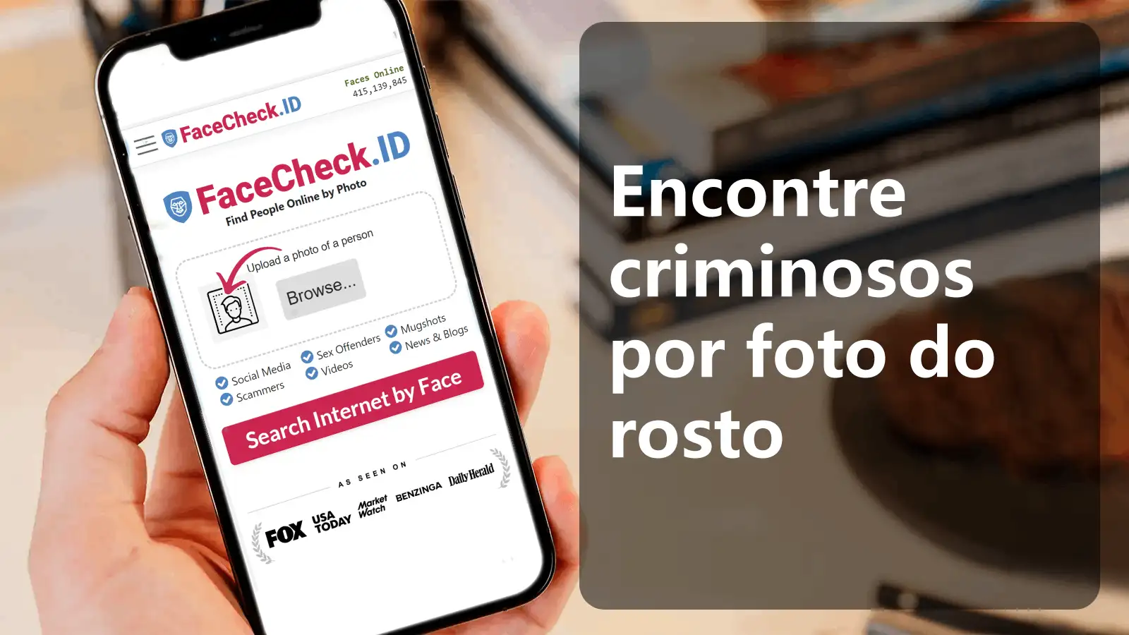 Encontre Criminosos por Foto do Rosto