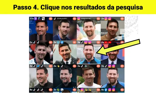 Clique nos perfis do Instagram