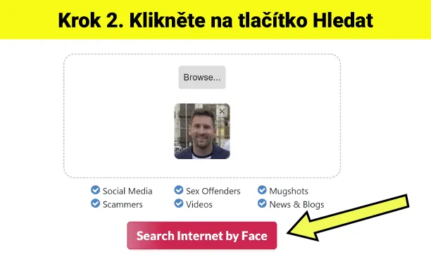 Klikněte na tlačítko Hledat