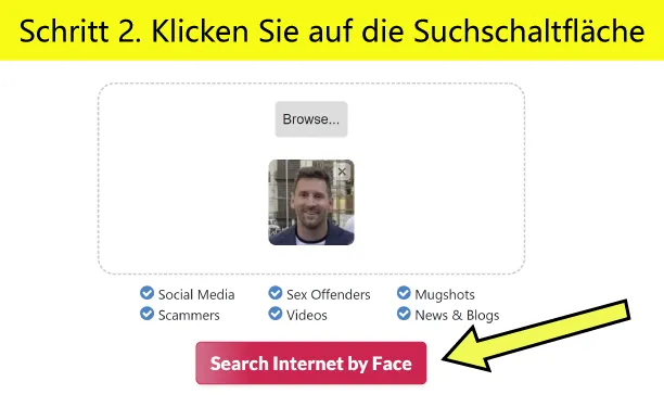 Klicke auf den Such-Button