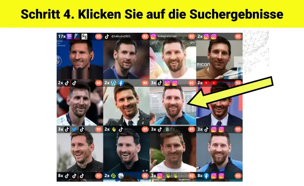 Klicke auf die Instagram-Profile