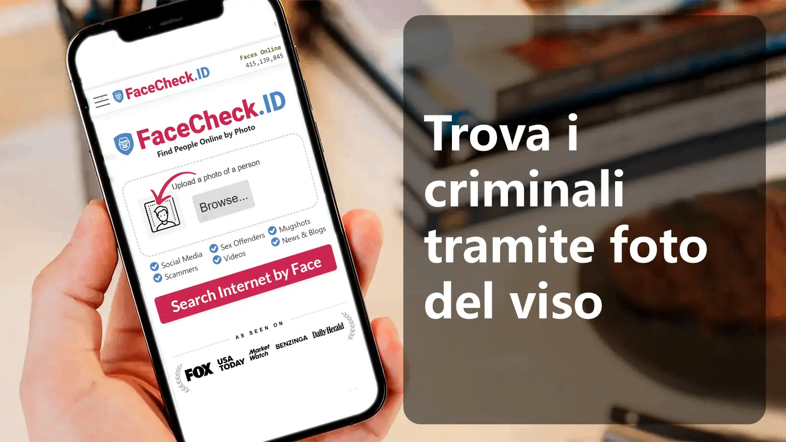 Trova Criminali tramite Foto del Viso