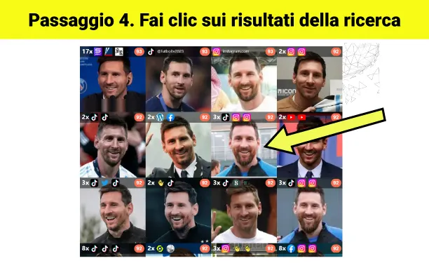 Clicca sui profili Instagram