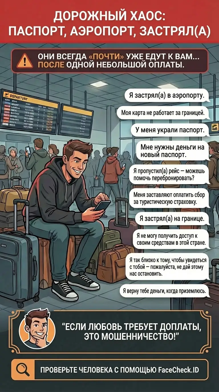 Инфографика о дорожных аферах и фальшивых сборах, «чрезвычайных ситуациях» и просьбах об оплате в последнюю минуту