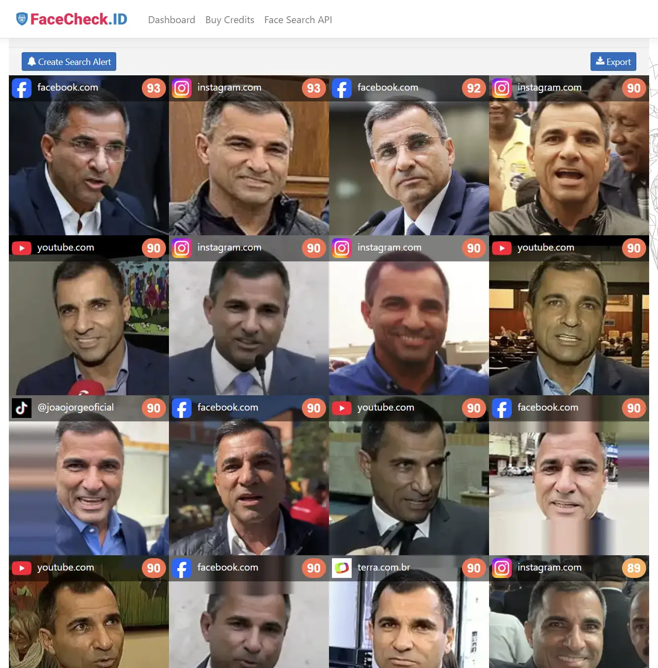 Reverse search results