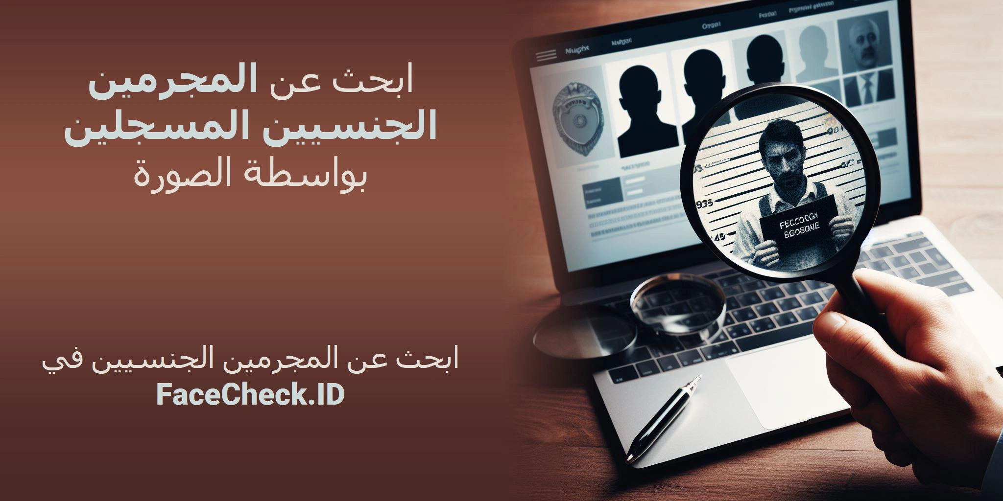 ابحث عن المجرمين الجنسيين المسجلين بواسطة الصورة ابحث عن المجرمين الجنسيين في FaceCheck.ID