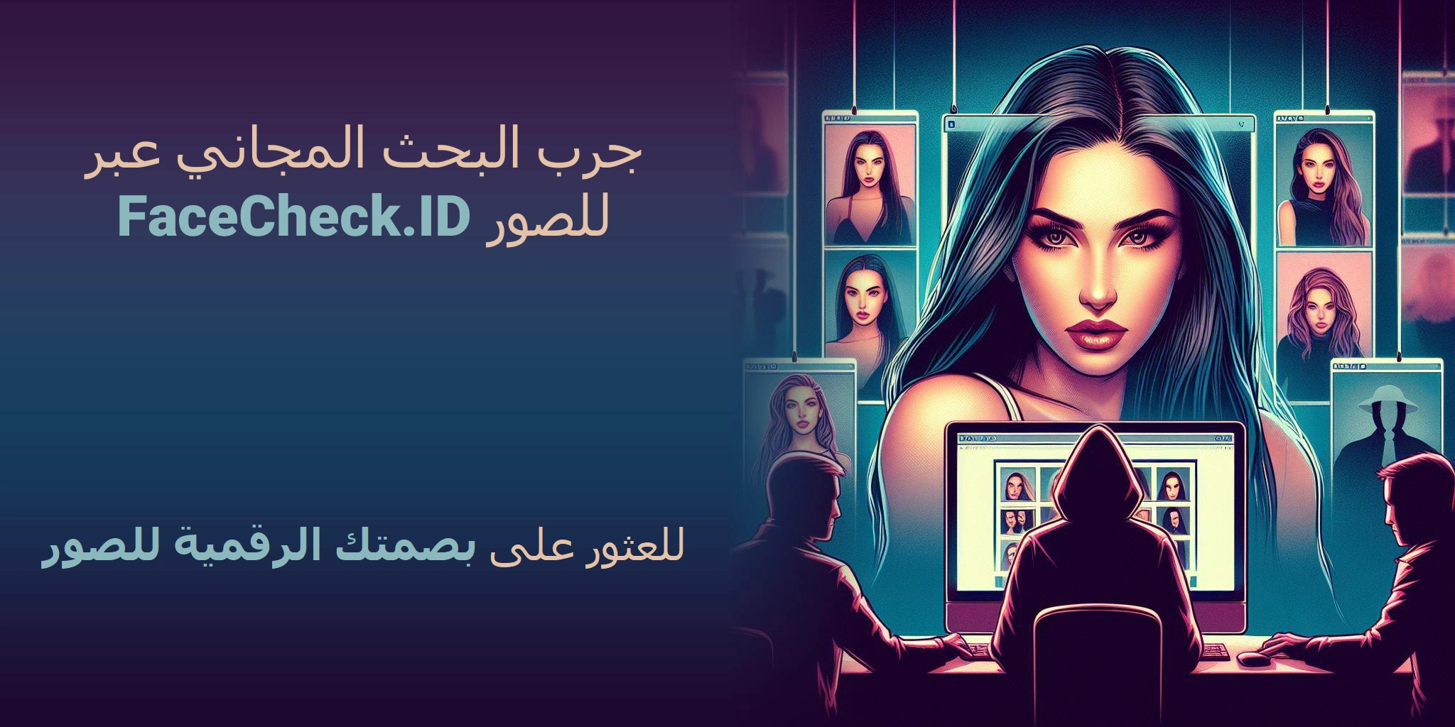 جرب البحث المجاني عبر FaceCheck.ID للصور - للعثور على بصمتك الرقمية للصور