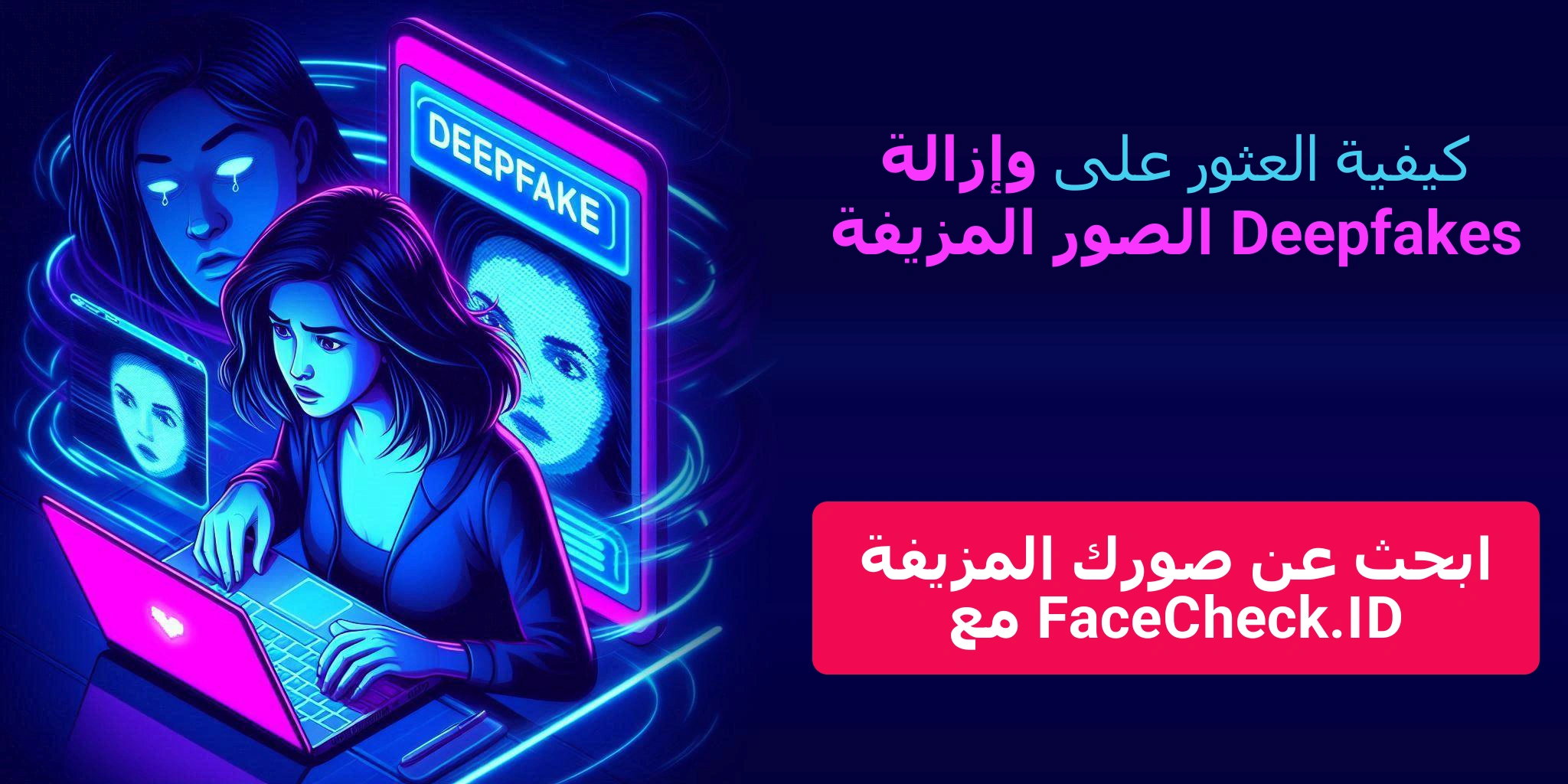 كيفية العثور على وإزالة الصور المزيفة Deepfakes ابحث عن صورك المزيفة مع FaceCheck.ID
