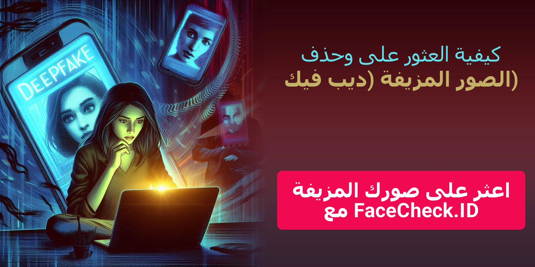 كيفية العثور على وحذف الصور المزيفة (ديب فيك) اعثر على صورك المزيفة مع FaceCheck.ID