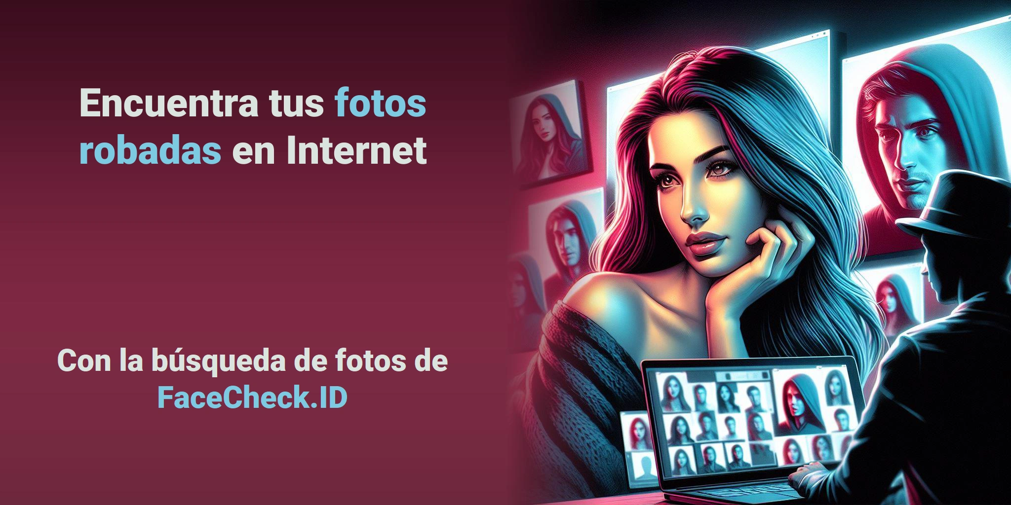 Encuentra tus fotos robadas en Internet - Con la búsqueda de fotos de FaceCheck.ID