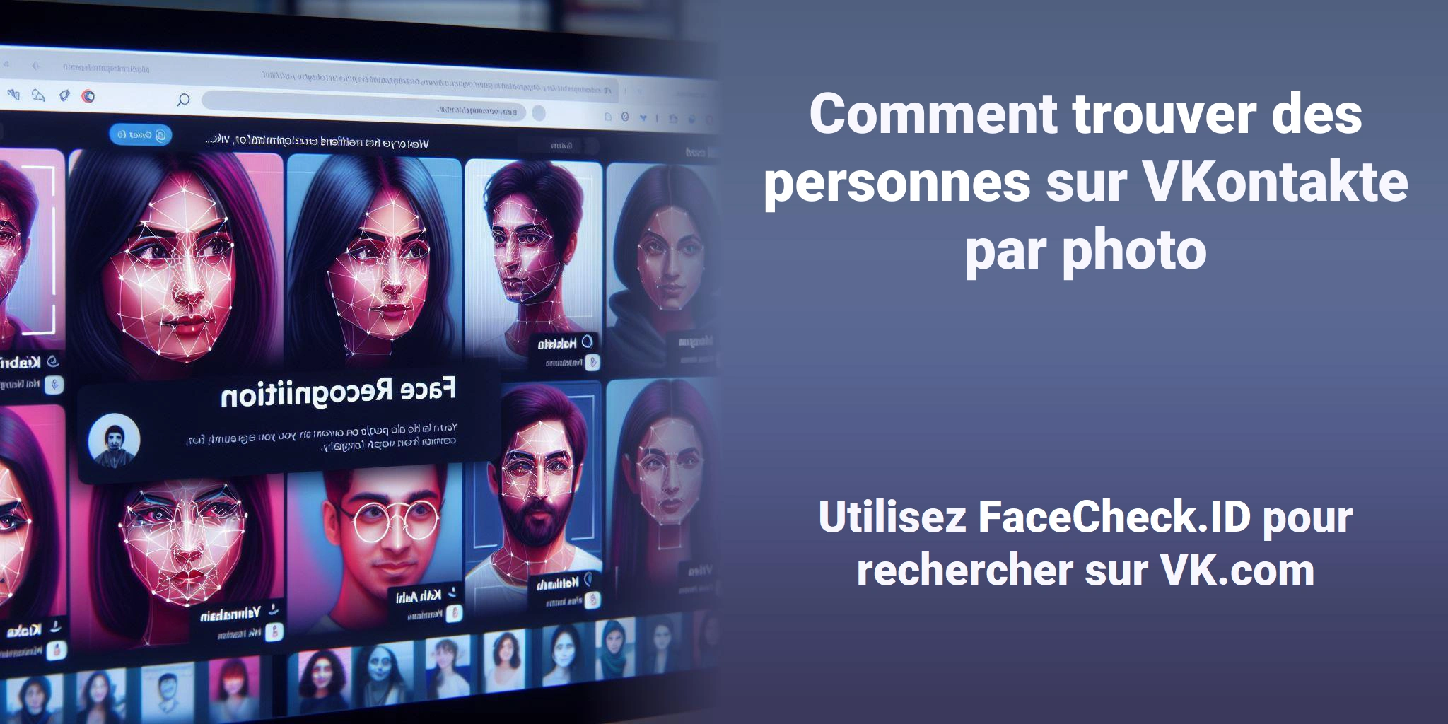 Comment trouver des personnes sur VKontakte par photo Utilisez FaceCheck.ID pour rechercher sur VK.com