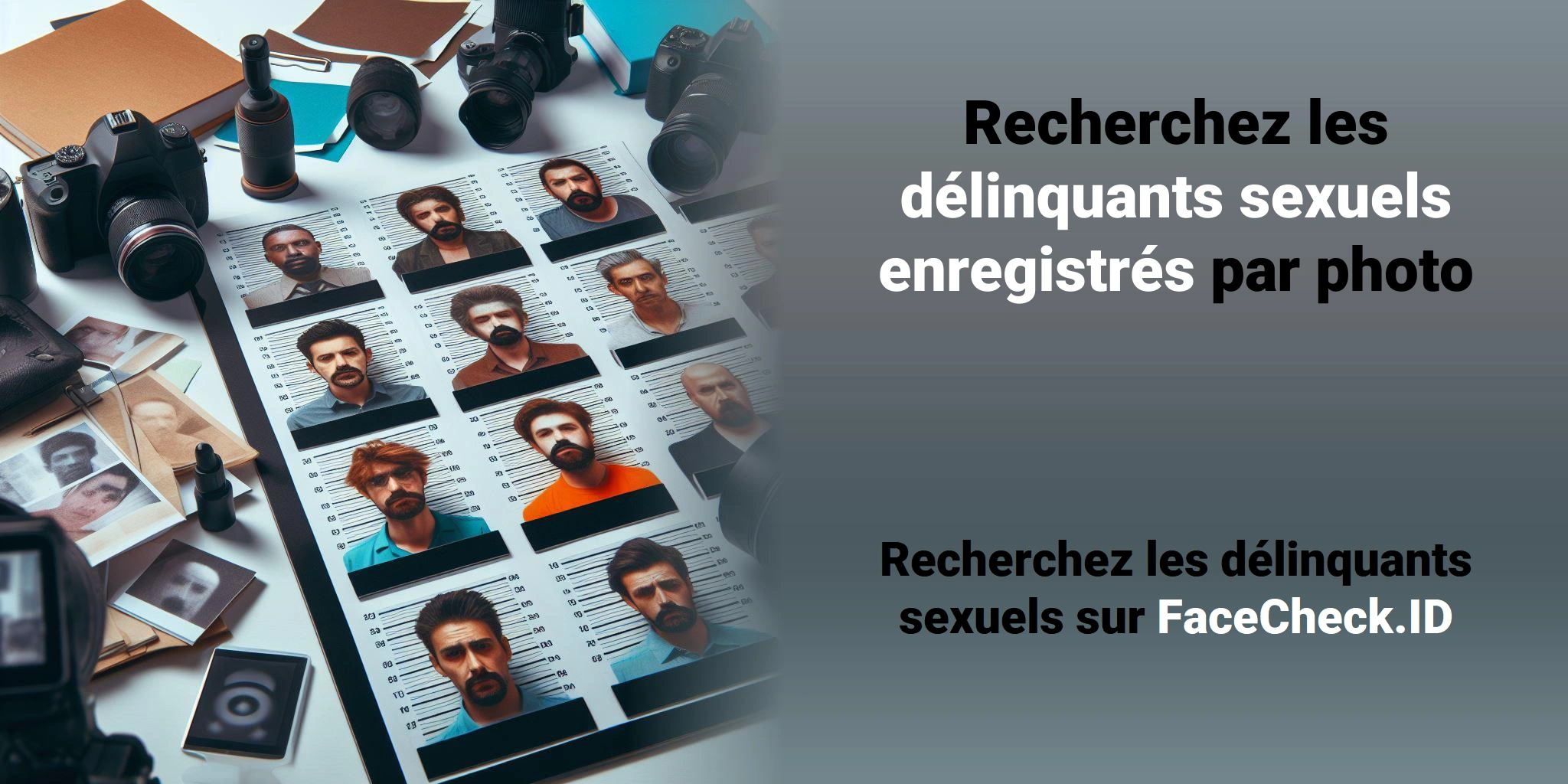 Recherchez les délinquants sexuels enregistrés par photo Recherchez les délinquants sexuels sur FaceCheck.ID