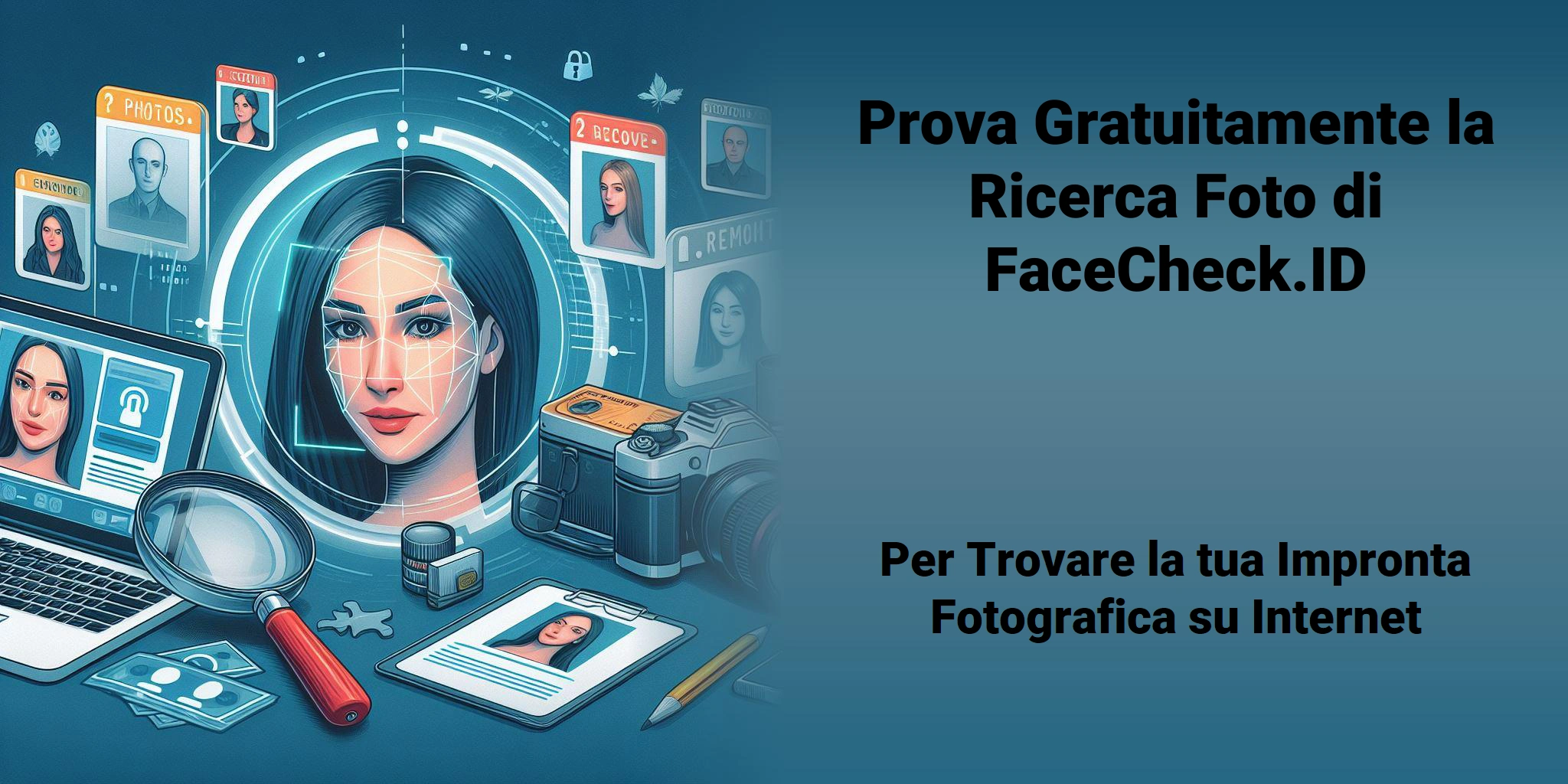 Prova Gratuitamente la Ricerca Foto di FaceCheck.ID - Per Trovare la tua Impronta Fotografica su Internet