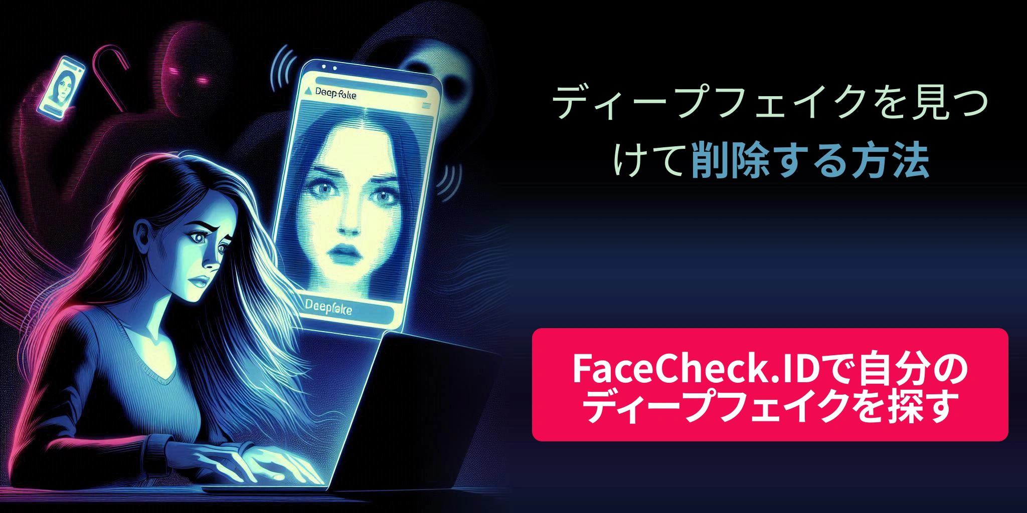 ディープフェイクを見つけて削除する方法 FaceCheck.IDで自分のディープフェイクを探す