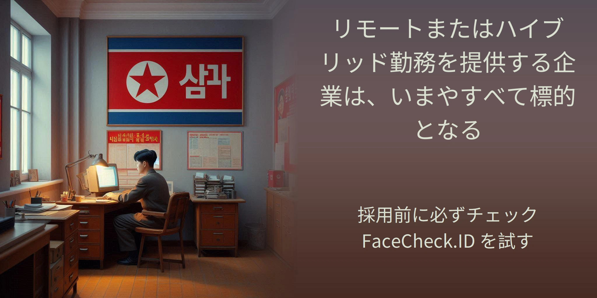 リモートまたはハイブリッド勤務を提供する企業は、いまやすべて標的となる - 採用前に必ずチェックFaceCheck.ID を試す