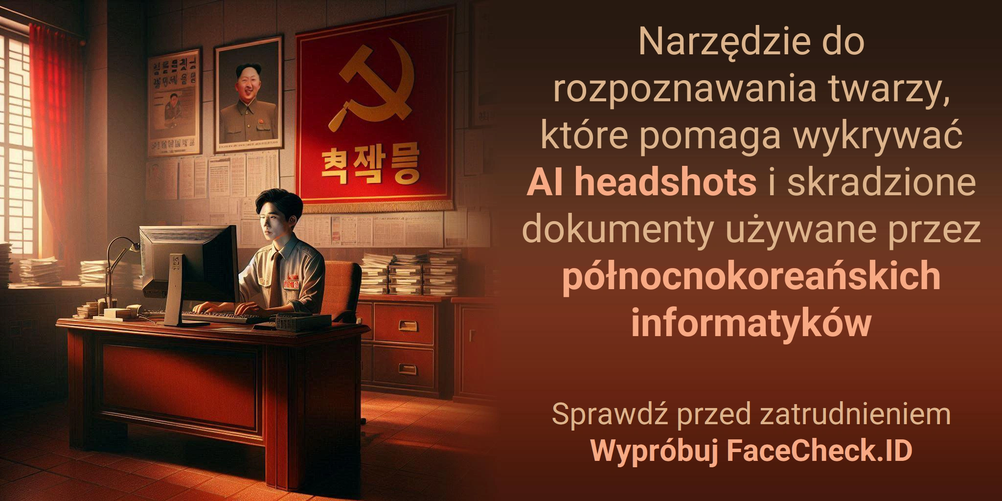 Narzędzie do rozpoznawania twarzy, które pomaga wykrywać AI headshots i skradzione dokumenty używane przez północnokoreańskich informatyków - Sprawdź przed zatrudnieniemWypróbuj FaceCheck.ID