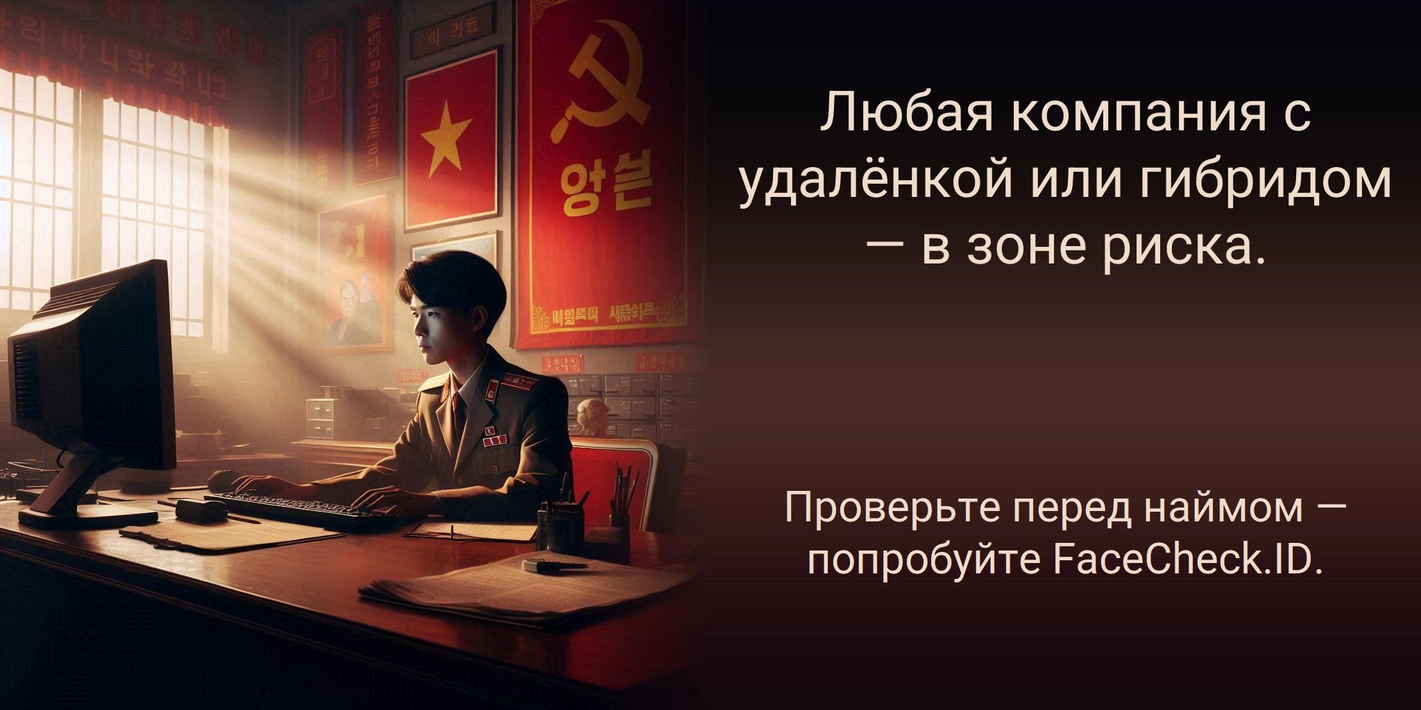 Любая компания с удалёнкой или гибридом — в зоне риска. - Проверьте перед наймом — попробуйте FaceCheck.ID.