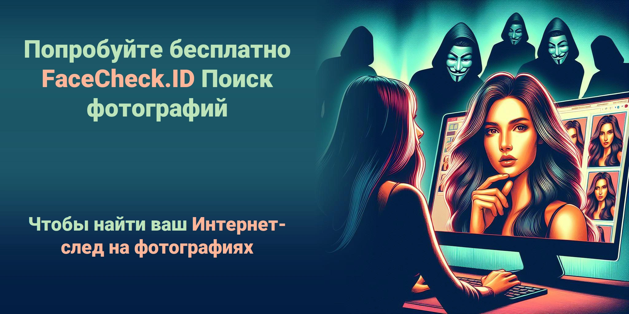 Попробуйте бесплатно FaceCheck.ID Поиск фотографий - Чтобы найти ваш Интернет-след на фотографиях
