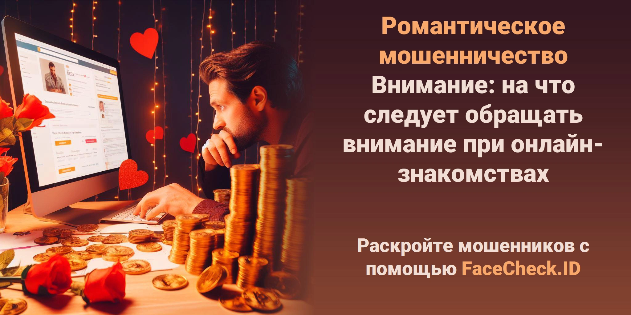 Романтическое мошенничество Внимание: на что следует обращать внимание при онлайн-знакомствах Раскройте мошенников с помощью FaceCheck.ID