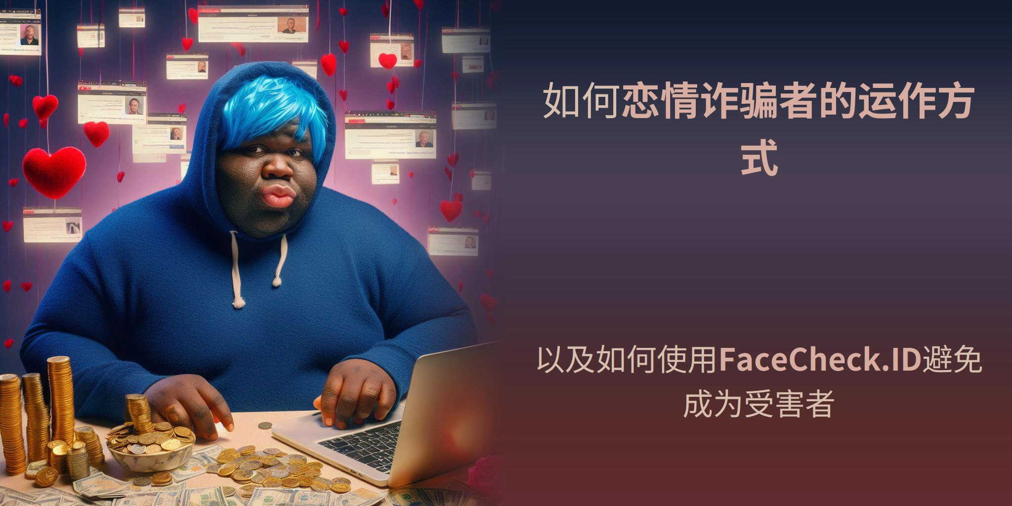 如何恋情诈骗者的运作方式 以及如何使用FaceCheck.ID避免成为受害者