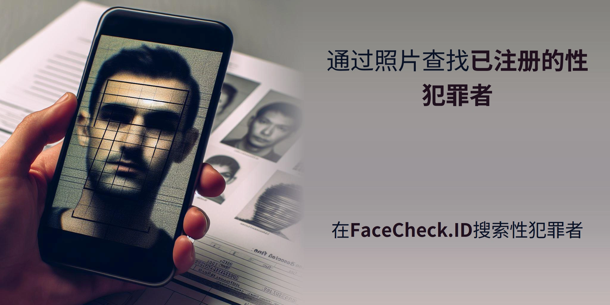 通过照片查找已注册的性犯罪者  在FaceCheck.ID搜索性犯罪者 