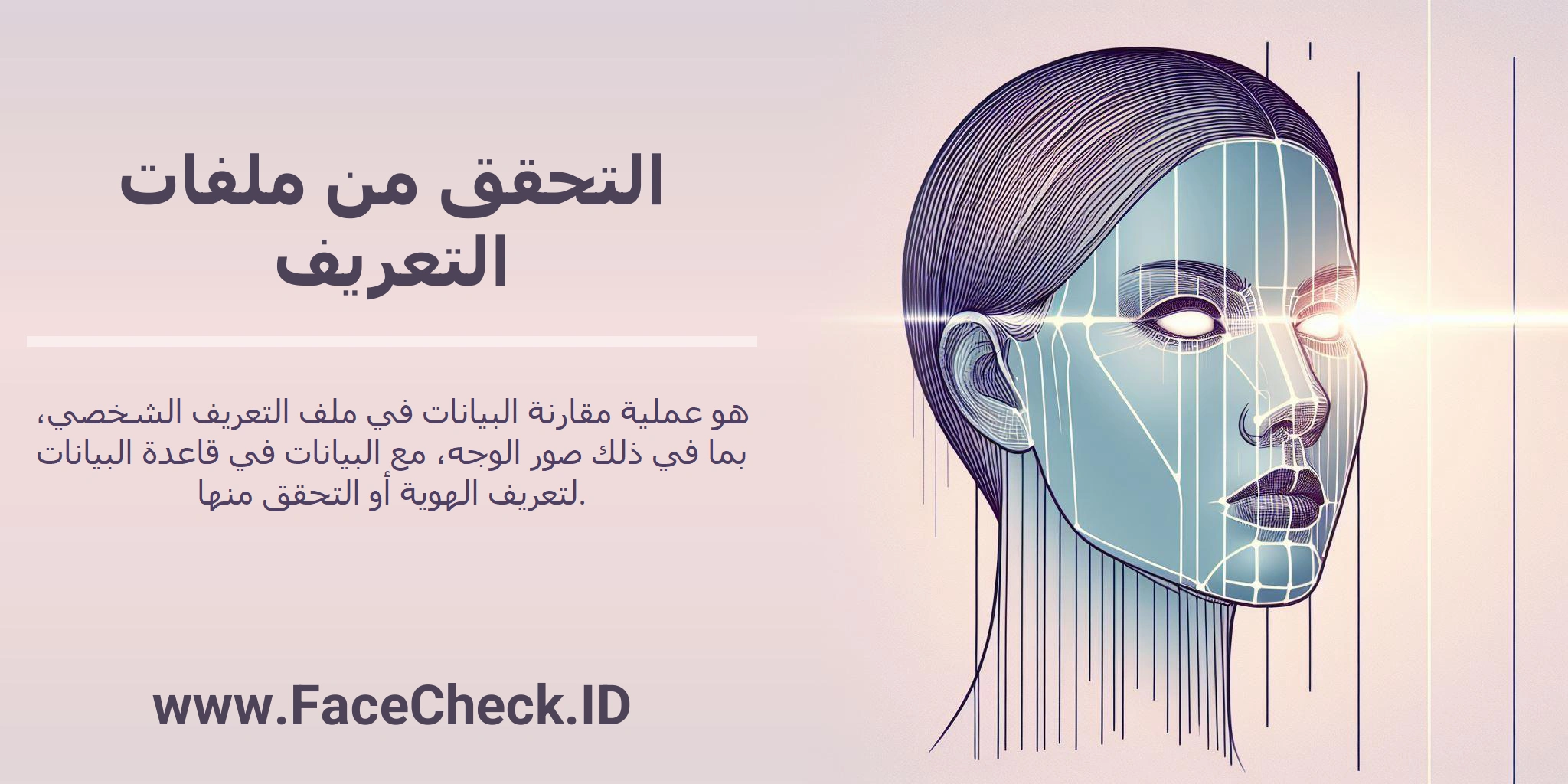 التحقق من ملفات التعريف هو عملية مقارنة البيانات في ملف التعريف الشخصي، بما في ذلك صور الوجه، مع البيانات في قاعدة البيانات لتعريف الهوية أو التحقق منها.