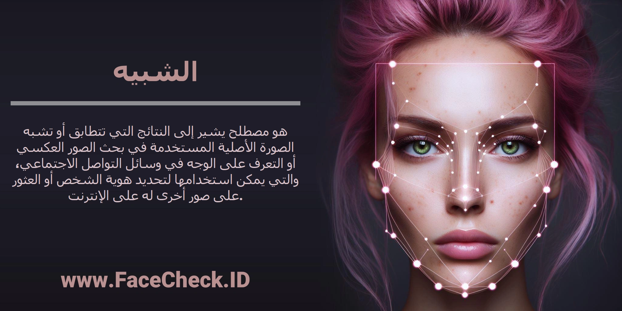 <b>الشبيه</b> هو مصطلح يشير إلى النتائج التي تتطابق أو تشبه الصورة الأصلية المستخدمة في بحث الصور العكسي أو التعرف على الوجه في وسائل التواصل الاجتماعي، والتي يمكن استخدامها لتحديد هوية الشخص أو العثور على صور أخرى له على الإنترنت.