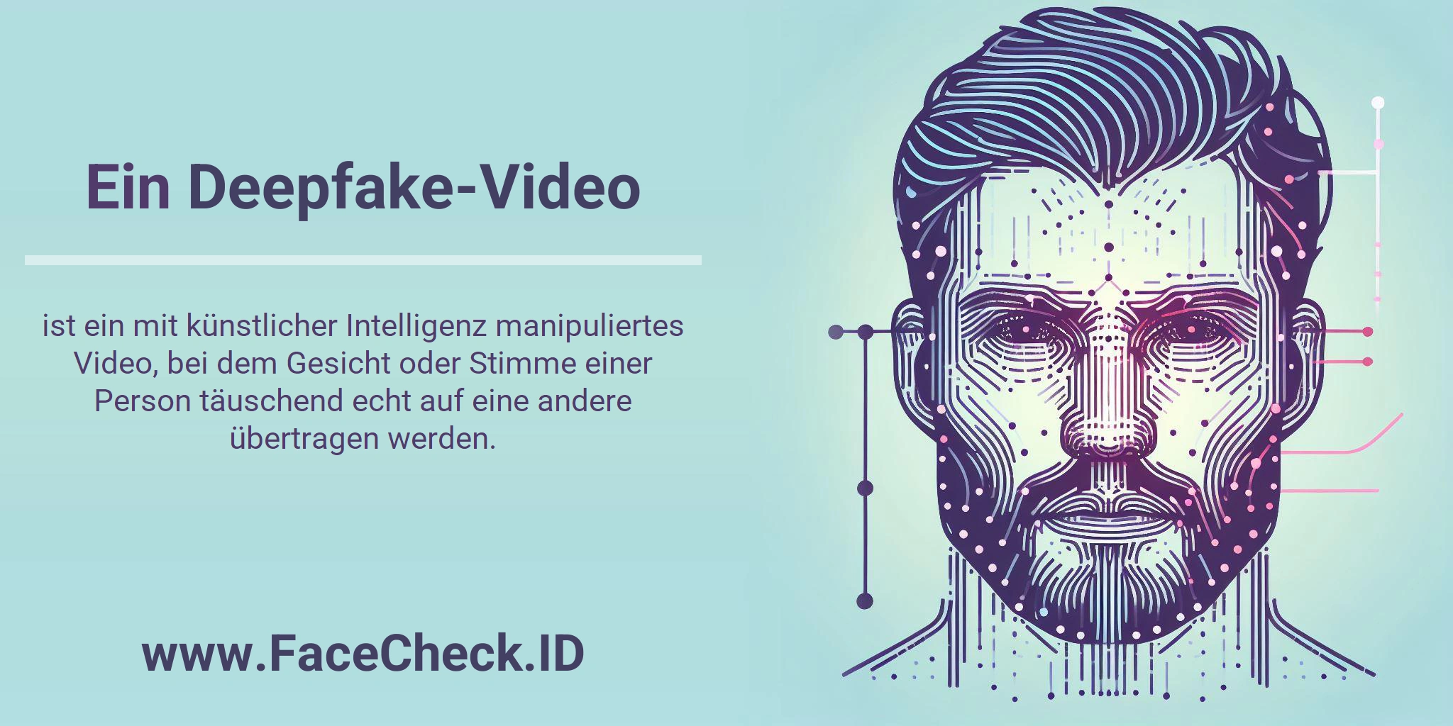 Ein <b>Deepfake-Video</b> ist ein mit künstlicher Intelligenz manipuliertes Video, bei dem Gesicht oder Stimme einer Person täuschend echt auf eine andere übertragen werden.
