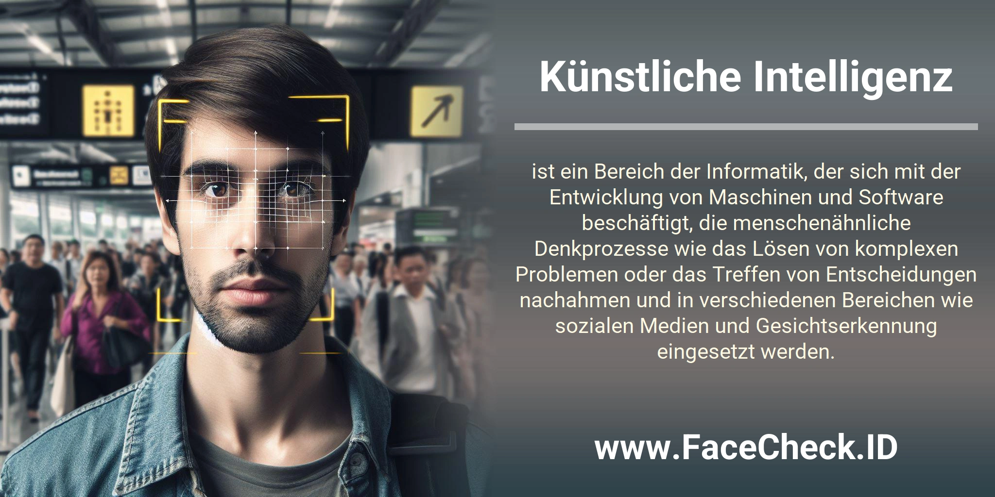 Künstliche Intelligenz ist ein Bereich der Informatik, der sich mit der Entwicklung von Maschinen und Software beschäftigt, die menschenähnliche Denkprozesse wie das Lösen von komplexen Problemen oder das Treffen von Entscheidungen nachahmen und in verschiedenen Bereichen wie sozialen Medien und Gesichtserkennung eingesetzt werden.