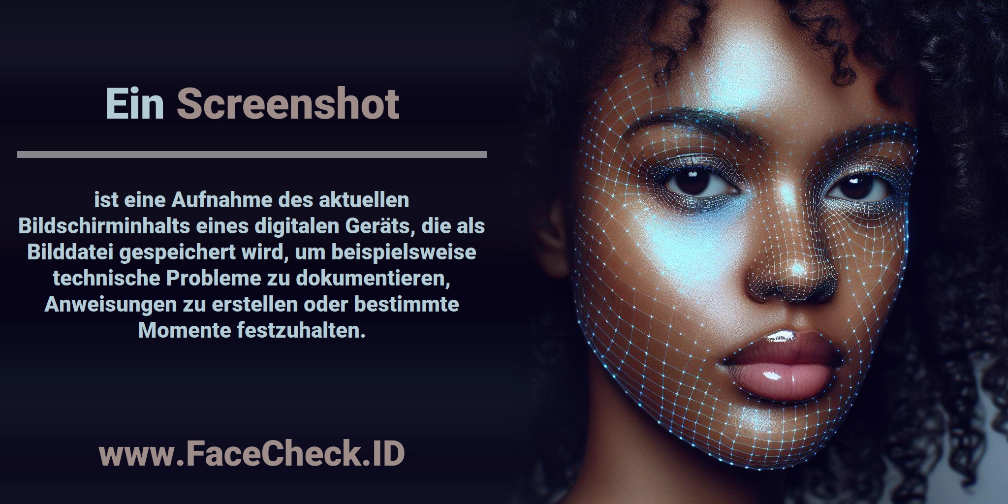 Ein <b>Screenshot</b> ist eine Aufnahme des aktuellen Bildschirminhalts eines digitalen Geräts, die als Bilddatei gespeichert wird, um beispielsweise technische Probleme zu dokumentieren, Anweisungen zu erstellen oder bestimmte Momente festzuhalten.