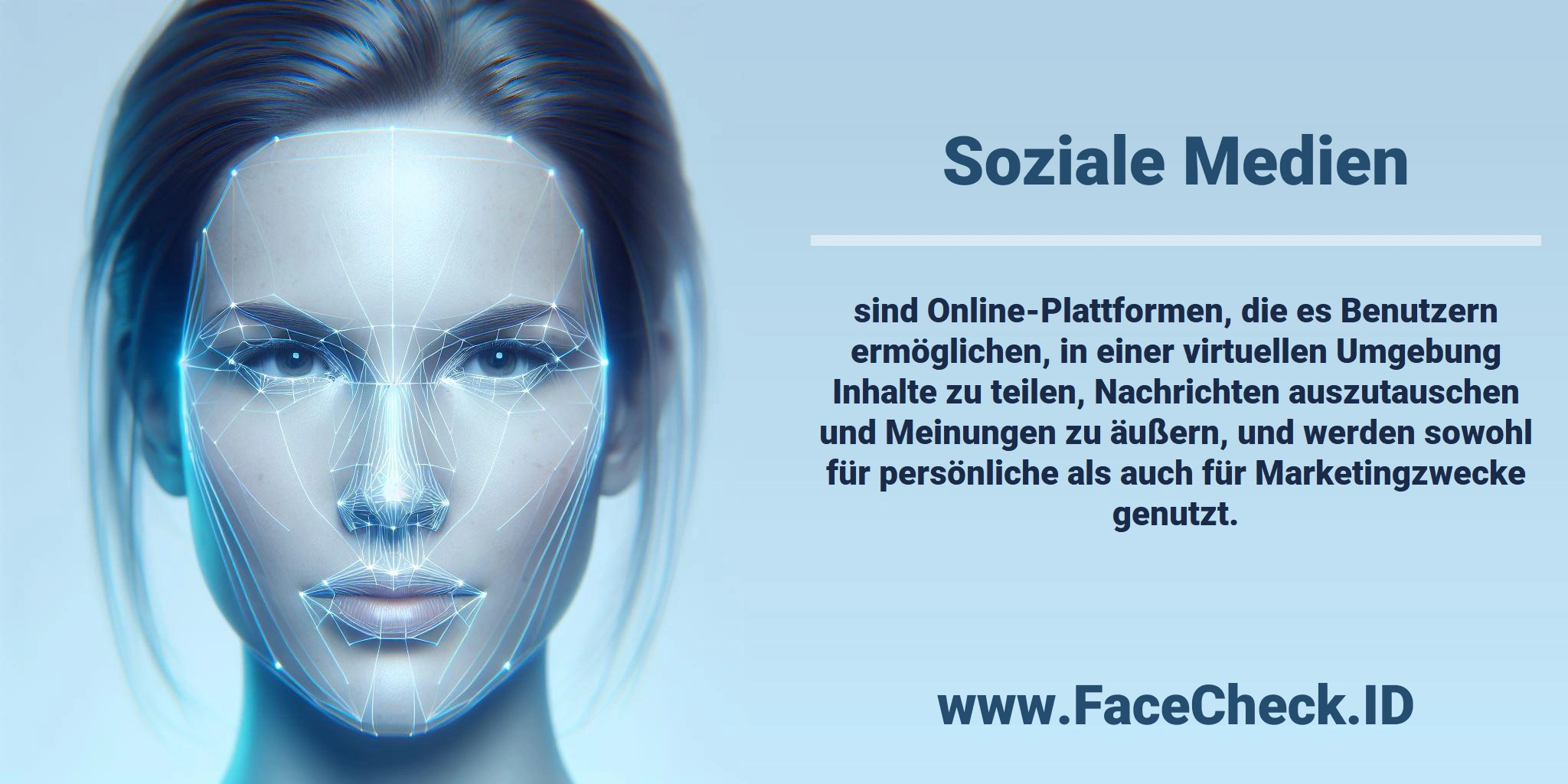 <b>Soziale Medien</b> sind Online-Plattformen, die es Benutzern ermöglichen, in einer virtuellen Umgebung Inhalte zu teilen, Nachrichten auszutauschen und Meinungen zu äußern, und werden sowohl für persönliche als auch für Marketingzwecke genutzt.