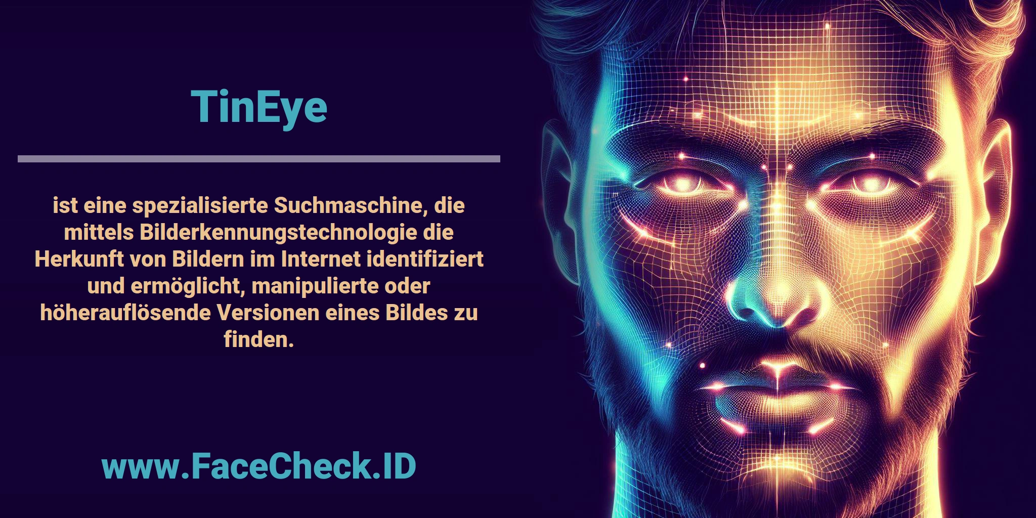 <b>TinEye</b> ist eine spezialisierte Suchmaschine, die mittels Bilderkennungstechnologie die Herkunft von Bildern im Internet identifiziert und ermöglicht, manipulierte oder höherauflösende Versionen eines Bildes zu finden.