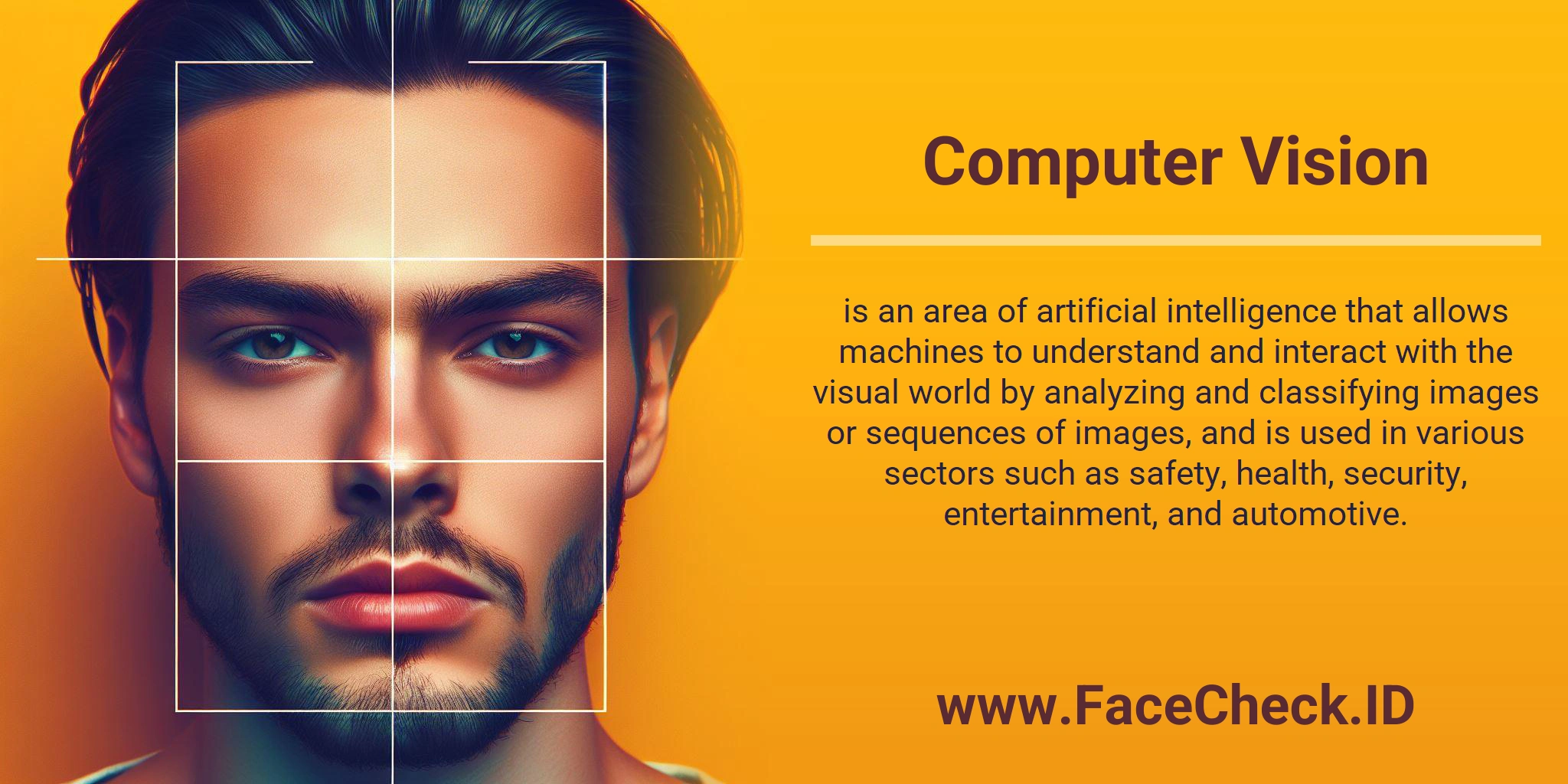 Computer Vision is an area of artificial intelligence that allows machines to understand and interact with the visual world by analyzing and classifying images or sequences of images, and is used in various sectors such as safety, health, security, entertainment, and automotive.