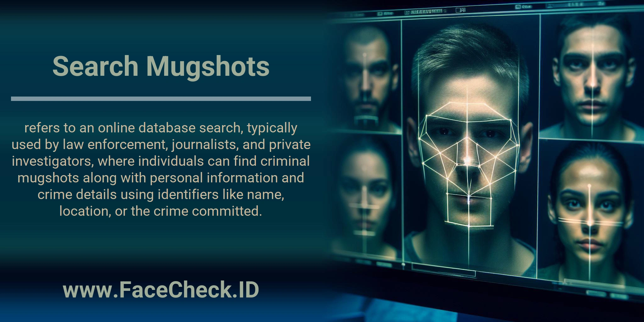 Search Mugshots refers to an online database search, typically used by law enforcement, journalists, and private investigators, where individuals can find criminal mugshots along with personal information and crime details using identifiers like name, location, or the crime committed.