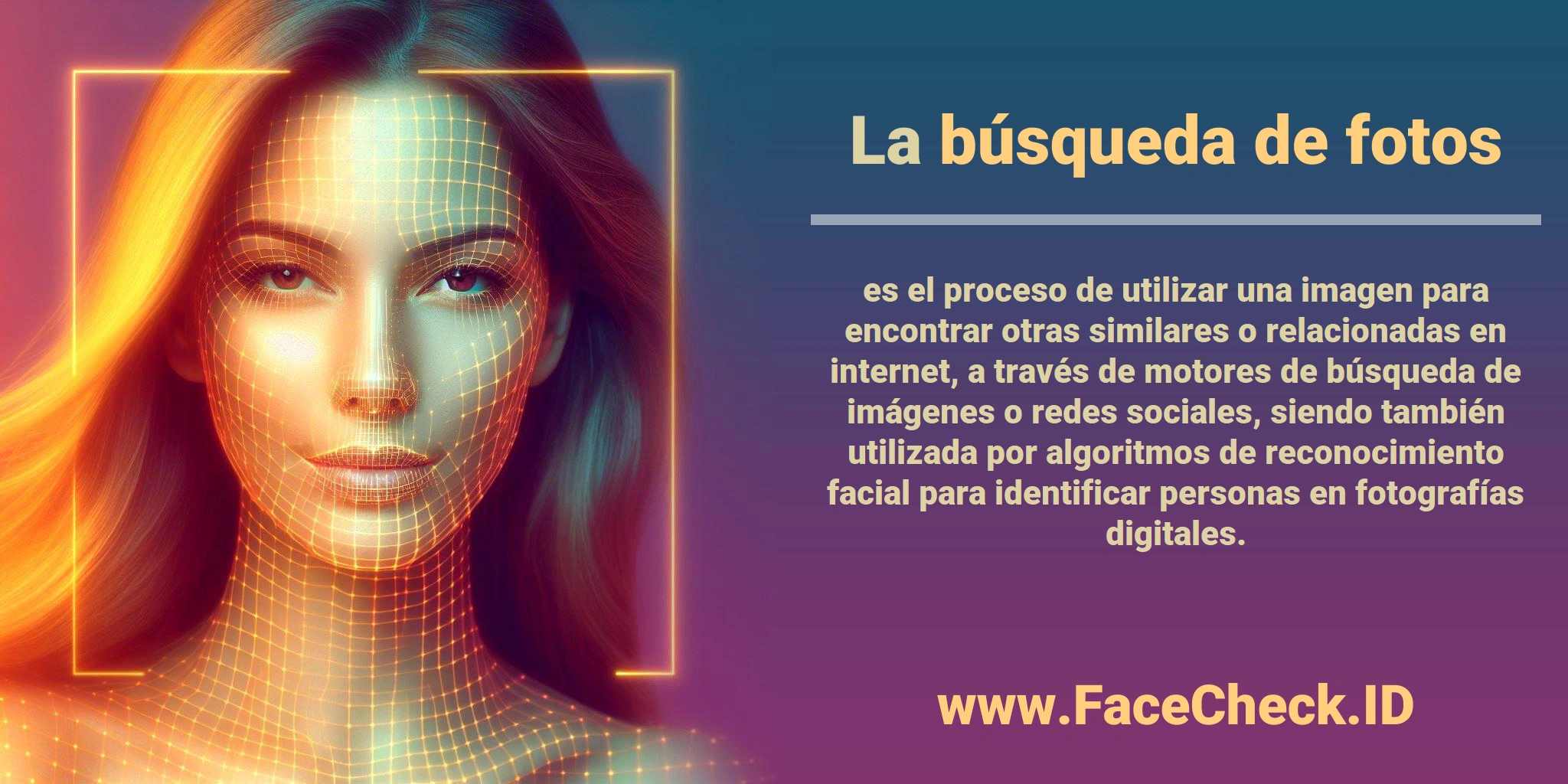 La <b>búsqueda de fotos</b> es el proceso de utilizar una imagen para encontrar otras similares o relacionadas en internet, a través de motores de búsqueda de imágenes o redes sociales, siendo también utilizada por algoritmos de reconocimiento facial para identificar personas en fotografías digitales.
