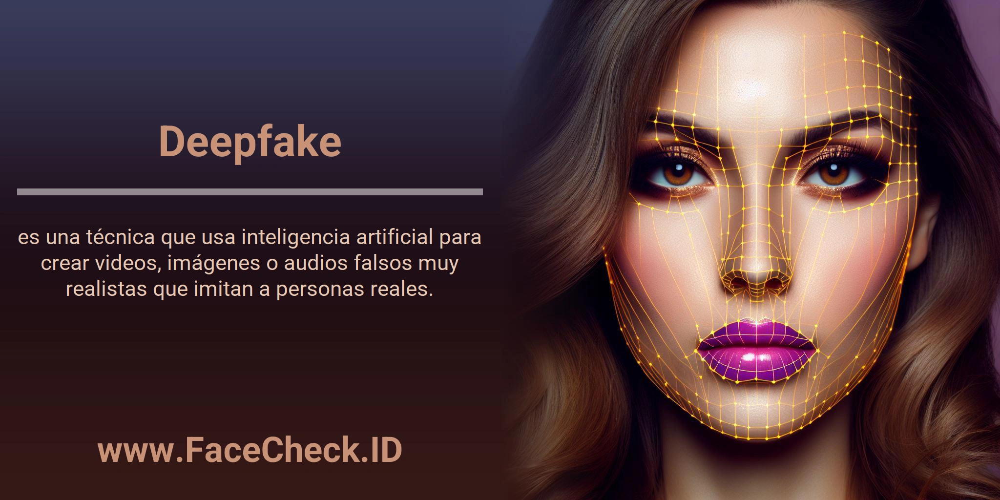 <b>Deepfake</b> es una técnica que usa inteligencia artificial para crear videos, imágenes o audios falsos muy realistas que imitan a personas reales.