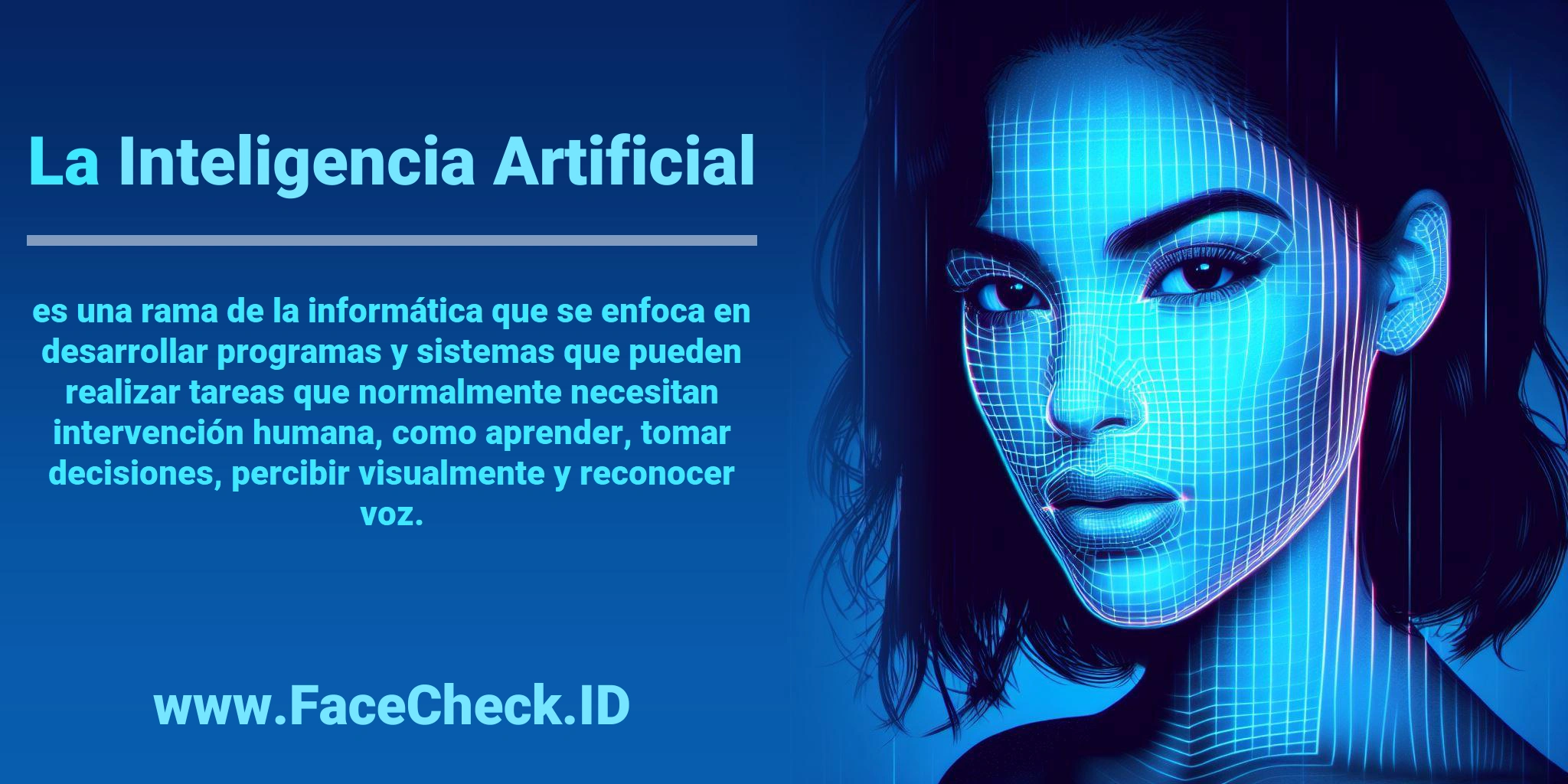 La <b>Inteligencia Artificial</b> es una rama de la informática que se enfoca en desarrollar programas y sistemas que pueden realizar tareas que normalmente necesitan intervención humana, como aprender, tomar decisiones, percibir visualmente y reconocer voz.