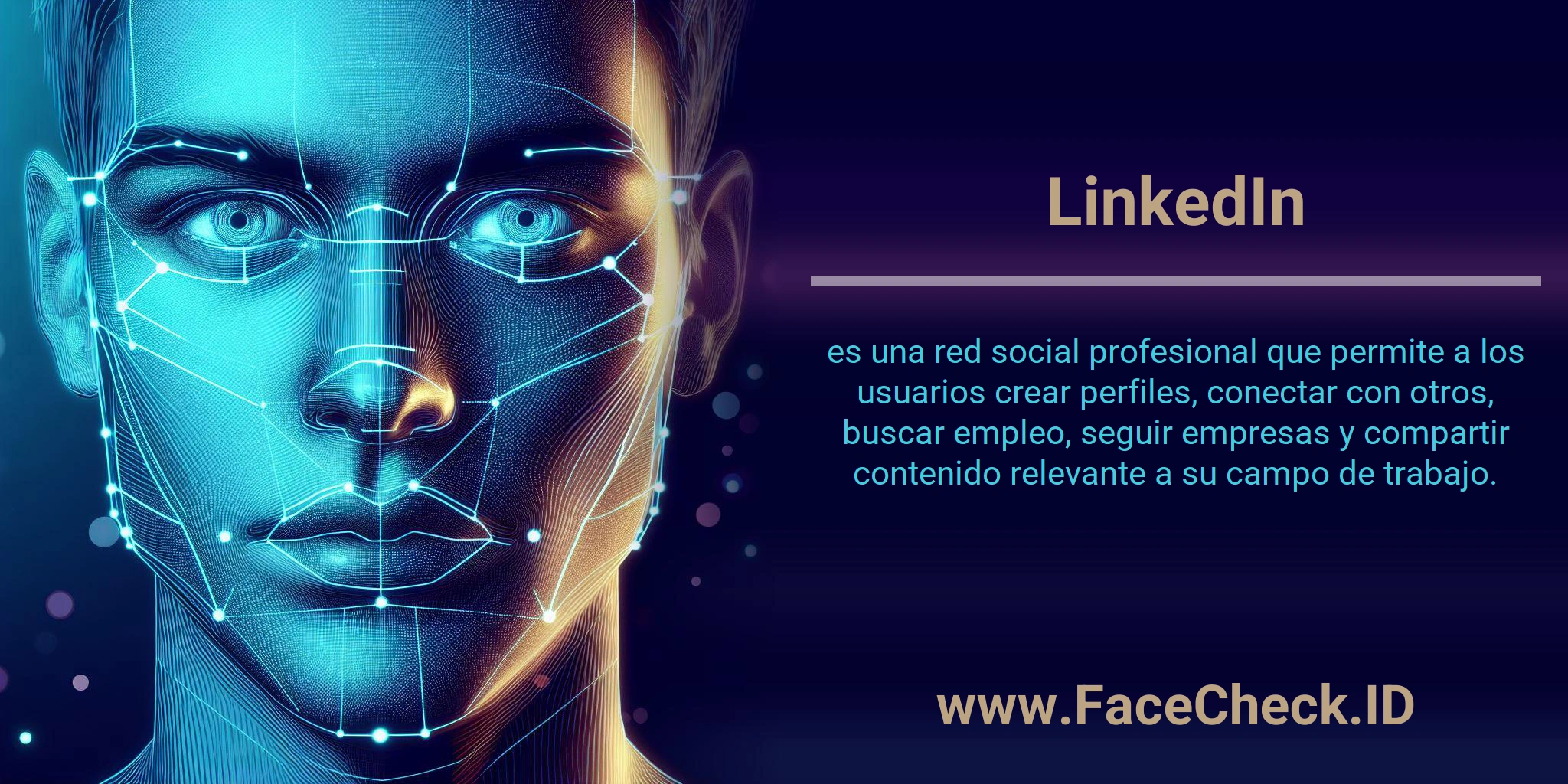 LinkedIn es una red social profesional que permite a los usuarios crear perfiles, conectar con otros, buscar empleo, seguir empresas y compartir contenido relevante a su campo de trabajo.