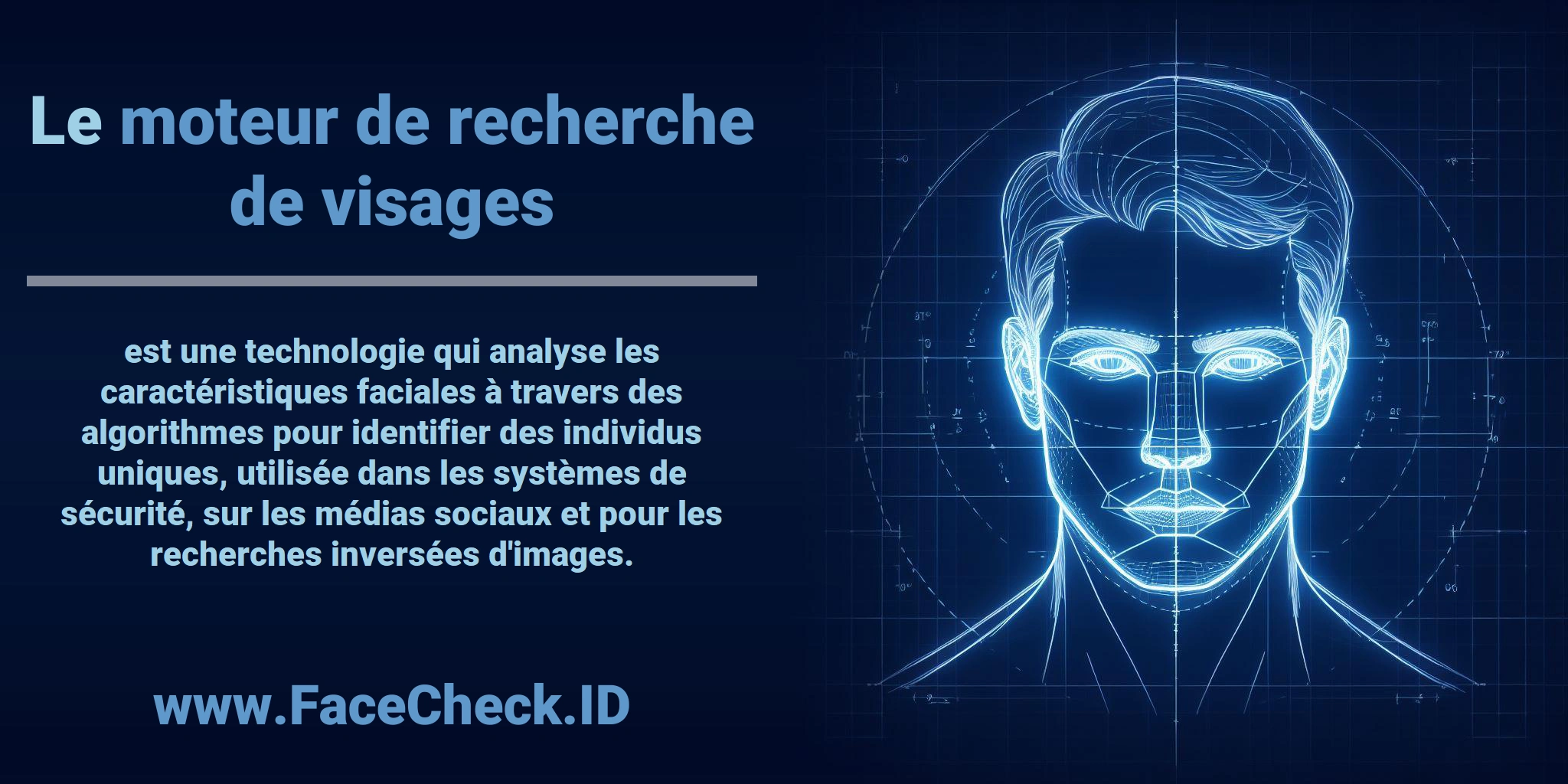 Le <b>moteur de recherche de visages</b> est une technologie qui analyse les caractéristiques faciales à travers des algorithmes pour identifier des individus uniques, utilisée dans les systèmes de sécurité, sur les médias sociaux et pour les recherches inversées d'images.