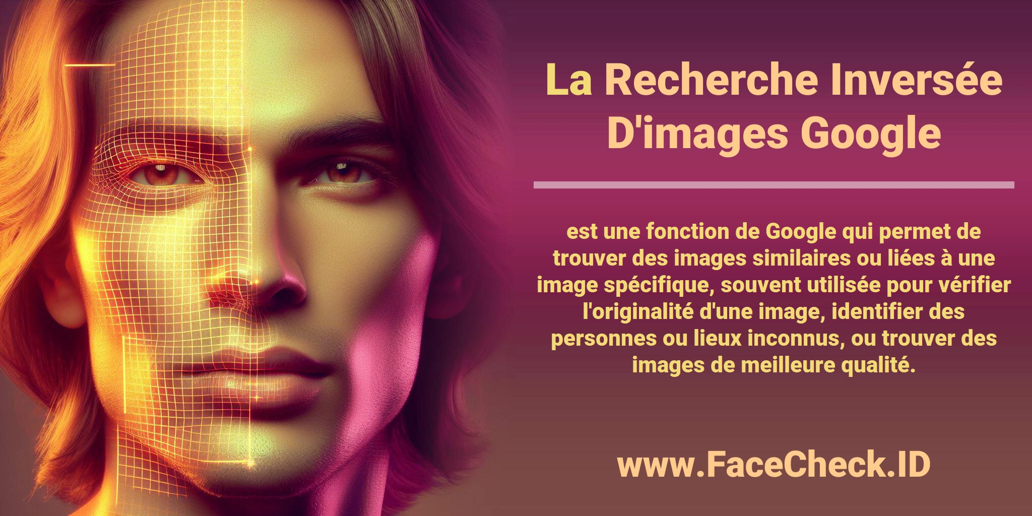La <b>Recherche Inversée D'images Google</b> est une fonction de Google qui permet de trouver des images similaires ou liées à une image spécifique, souvent utilisée pour vérifier l'originalité d'une image, identifier des personnes ou lieux inconnus, ou trouver des images de meilleure qualité.