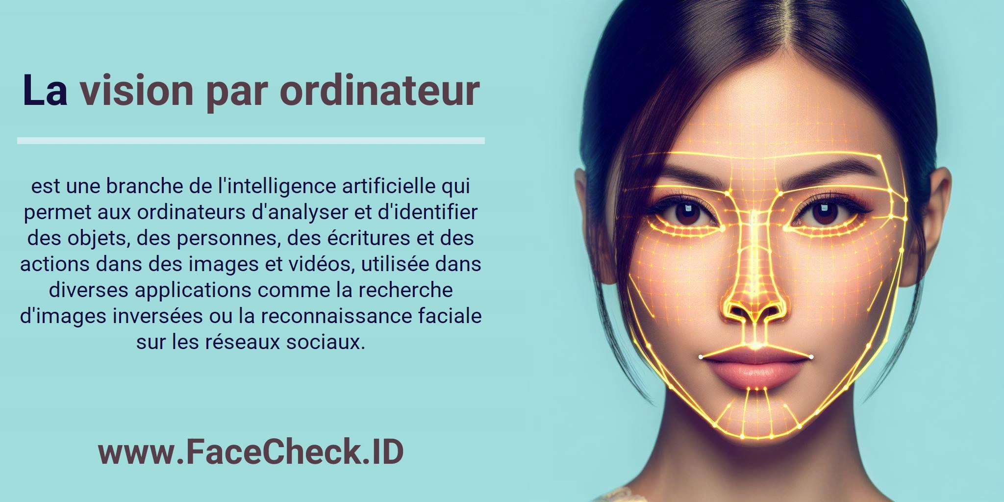 La vision par ordinateur est une branche de l'intelligence artificielle qui permet aux ordinateurs d'analyser et d'identifier des objets, des personnes, des écritures et des actions dans des images et vidéos, utilisée dans diverses applications comme la recherche d'images inversées ou la reconnaissance faciale sur les réseaux sociaux.