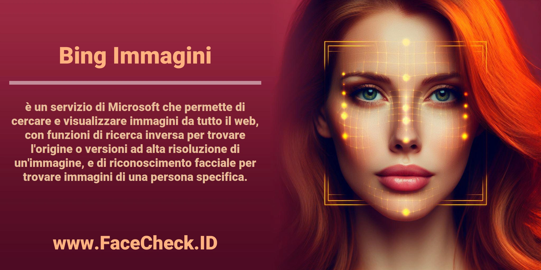<b>Bing Immagini</b> è un servizio di Microsoft che permette di cercare e visualizzare immagini da tutto il web, con funzioni di ricerca inversa per trovare l'origine o versioni ad alta risoluzione di un'immagine, e di riconoscimento facciale per trovare immagini di una persona specifica.