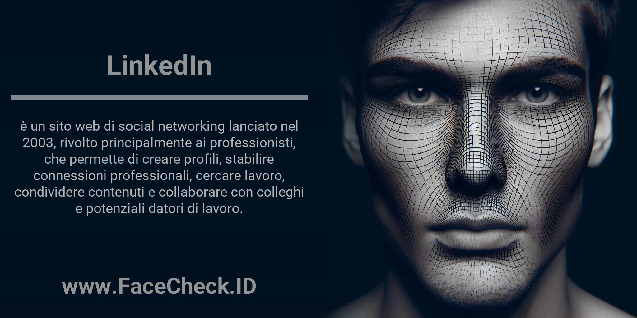 LinkedIn è un sito web di social networking lanciato nel 2003, rivolto principalmente ai professionisti, che permette di creare profili, stabilire connessioni professionali, cercare lavoro, condividere contenuti e collaborare con colleghi e potenziali datori di lavoro.