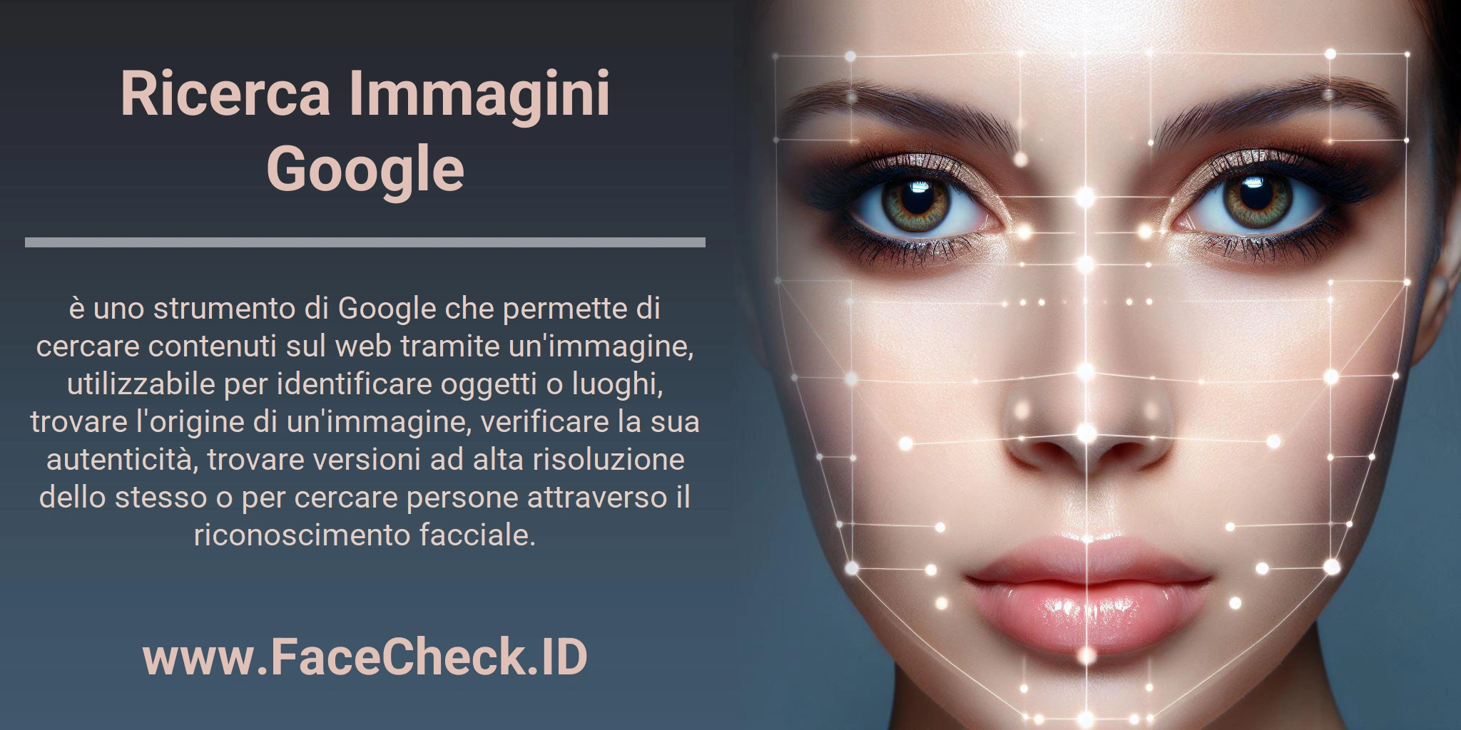 Ricerca Immagini Google è uno strumento di Google che permette di cercare contenuti sul web tramite un'immagine, utilizzabile per identificare oggetti o luoghi, trovare l'origine di un'immagine, verificare la sua autenticità, trovare versioni ad alta risoluzione dello stesso o per cercare persone attraverso il riconoscimento facciale.