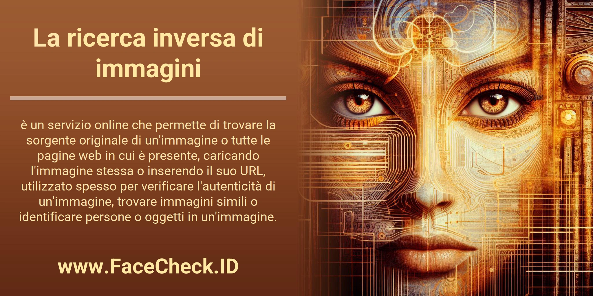 La ricerca inversa di immagini è un servizio online che permette di trovare la sorgente originale di un'immagine o tutte le pagine web in cui è presente, caricando l'immagine stessa o inserendo il suo URL, utilizzato spesso per verificare l'autenticità di un'immagine, trovare immagini simili o identificare persone o oggetti in un'immagine.