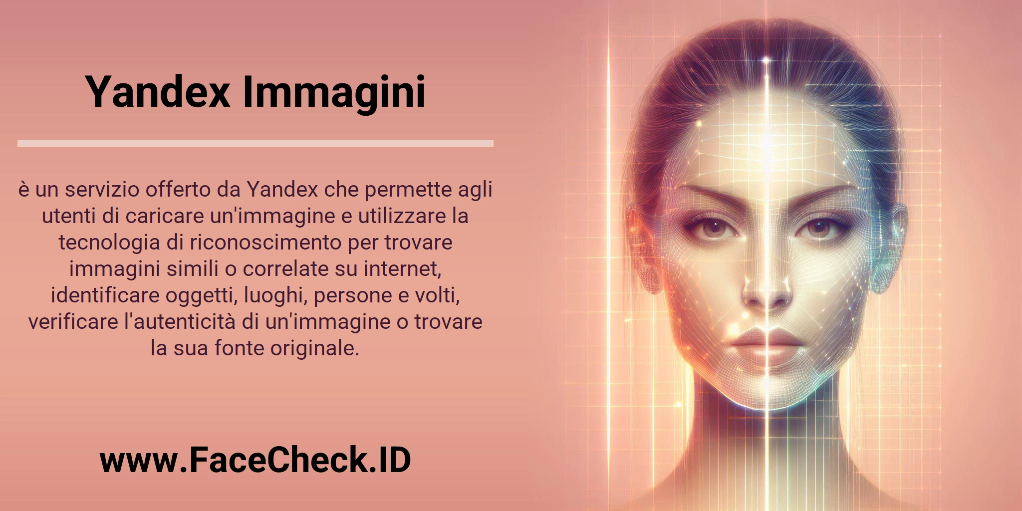 Yandex Immagini è un servizio offerto da Yandex che permette agli utenti di caricare un'immagine e utilizzare la tecnologia di riconoscimento per trovare immagini simili o correlate su internet, identificare oggetti, luoghi, persone e volti, verificare l'autenticità di un'immagine o trovare la sua fonte originale.