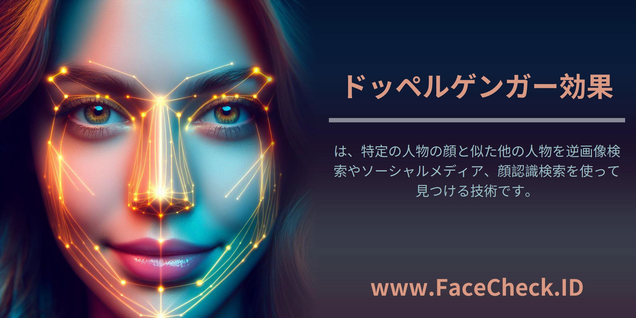 ドッペルゲンガー効果は、特定の人物の顔と似た他の人物を逆画像検索やソーシャルメディア、顔認識検索を使って見つける技術です。