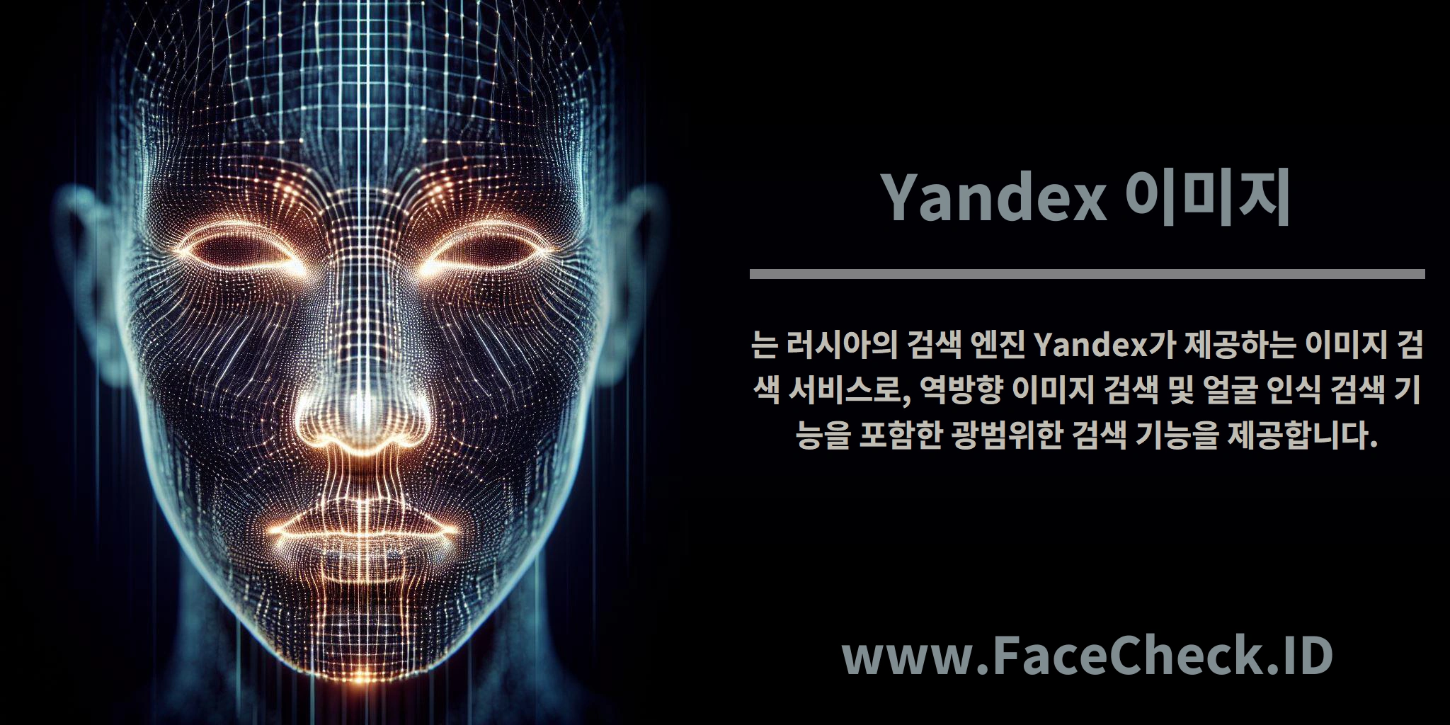 <b>Yandex 이미지</b>는 러시아의 검색 엔진 Yandex가 제공하는 이미지 검색 서비스로, 역방향 이미지 검색 및 얼굴 인식 검색 기능을 포함한 광범위한 검색 기능을 제공합니다.