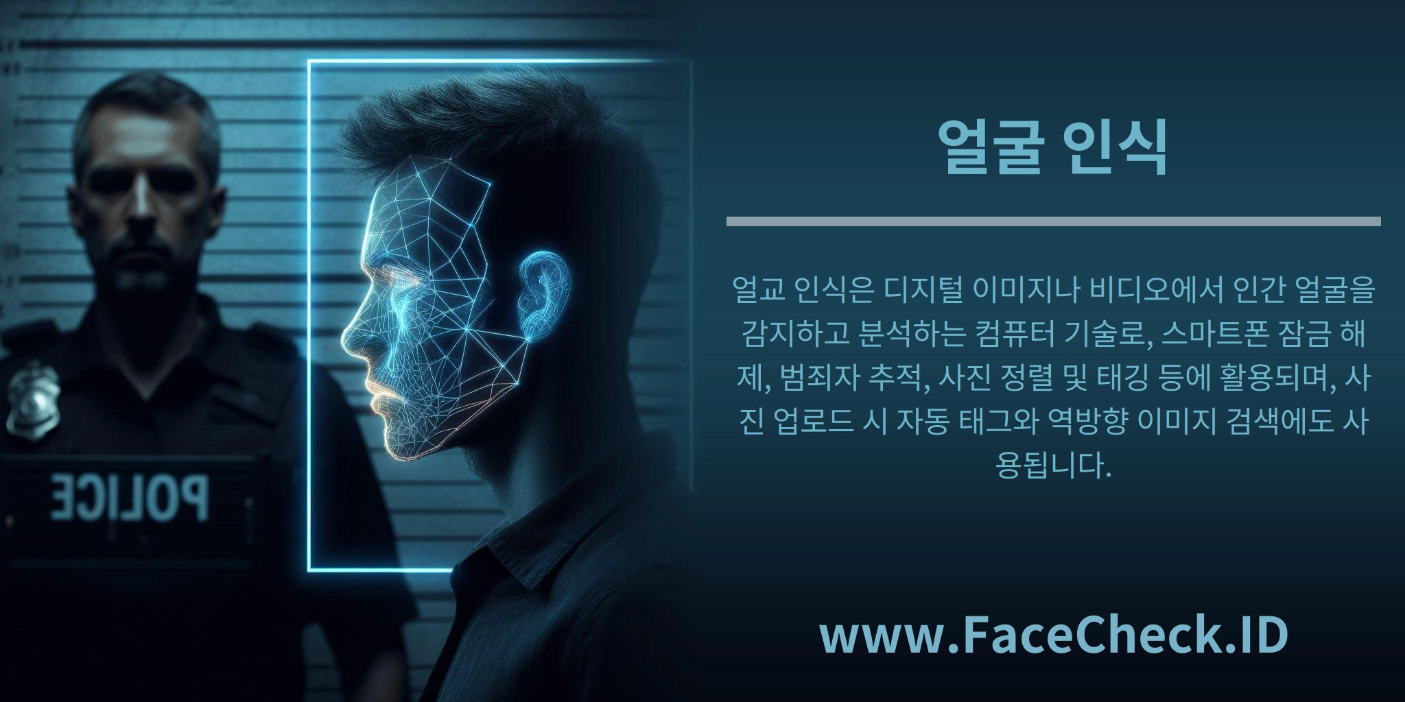 얼교 인식은 디지털 이미지나 비디오에서 인간 얼굴을 감지하고 분석하는 컴퓨터 기술로, 스마트폰 잠금 해제, 범죄자 추적, 사진 정렬 및 태깅 등에 활용되며, 사진 업로드 시 자동 태그와 역방향 이미지 검색에도 사용됩니다.