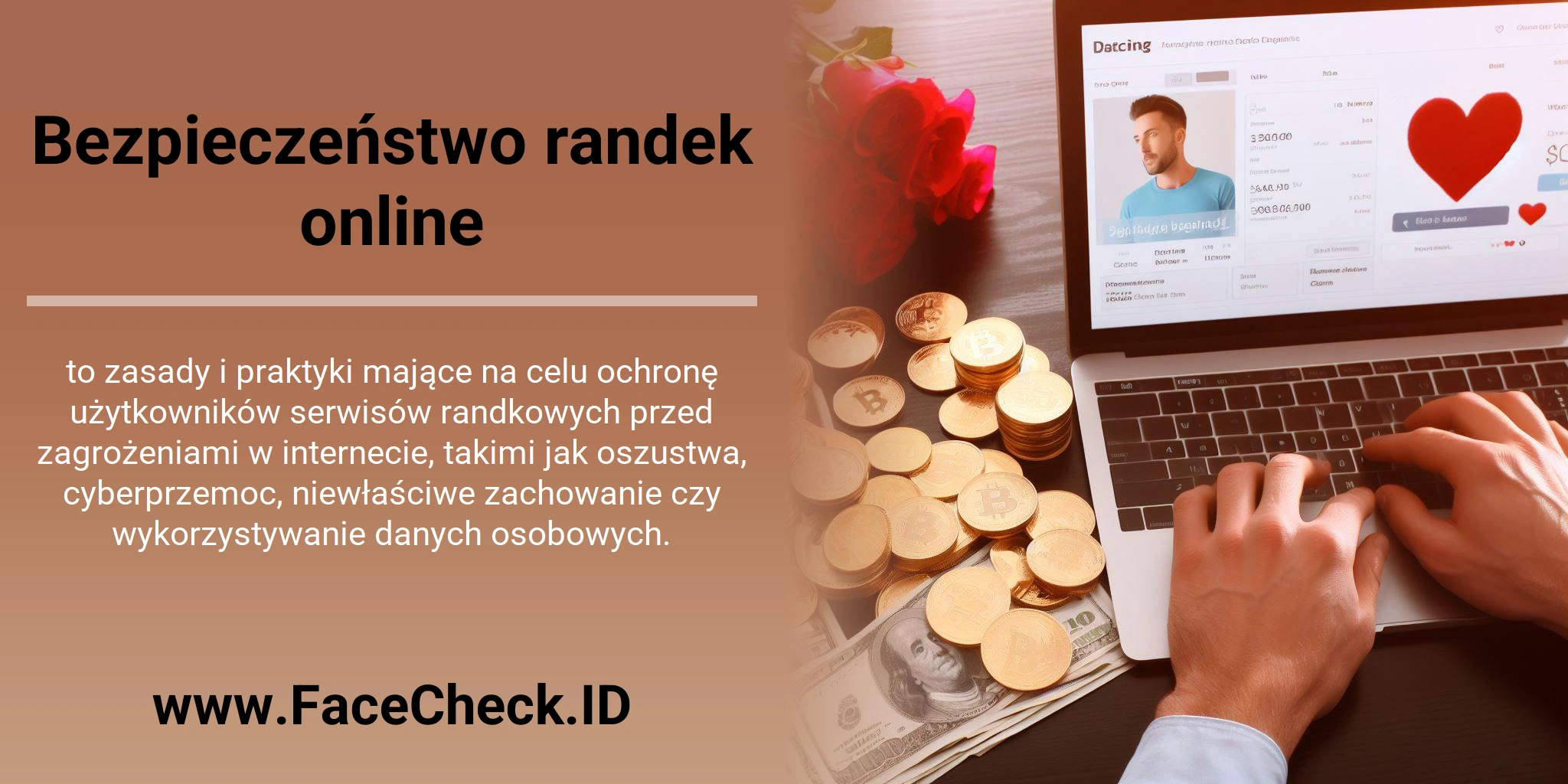 Bezpieczeństwo randek online to zasady i praktyki mające na celu ochronę użytkowników serwisów randkowych przed zagrożeniami w internecie, takimi jak oszustwa, cyberprzemoc, niewłaściwe zachowanie czy wykorzystywanie danych osobowych.